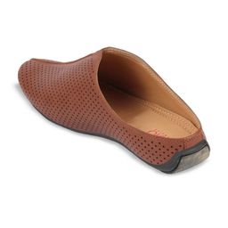 FAUSTO Men Textured Perforated Lightweight Mules image 2