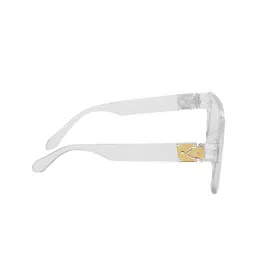 ALIGATORR Unisex Clear Lens & White Rectangle Sunglasses with UV Protected Lens image 4