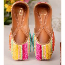 House of Vian Ella Embroidered Juttis-picture-2
