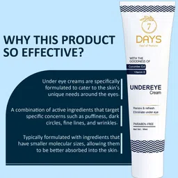 7 DAYS Set of 4 Under Eye Cream with Vitamin E & Cucumber Extract - 30 ml each image 4