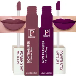 PERPAA Set of 2 Power Stay Lipsticks 5ml Each - Mauve 23 & Wine 03-13