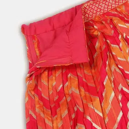 KALINI Woven Design Semi-Stitched Lehenga & Unstitched Blouse With Dupatta image 4