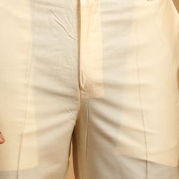 SHRESTHA BY VASTRAMAY Men Cream-Coloured Embroidered Mirror Work Kurta with Pyjamas image 4