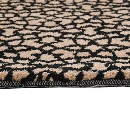 PRESTO Black & Beige Abstract Printed No Shredding Carpet image 4