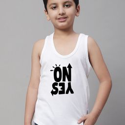 Friskers Boys Bio Wash Yes No Printed Pure Cotton Innerwear Vest-picture-23