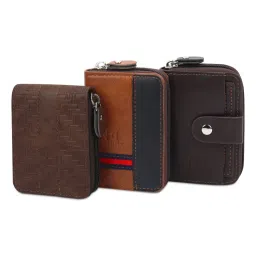 NFI Essentials PU Leather 11 Slots Card Holder for Men and Women Multi-Colour (Pack of 3)-picture-5