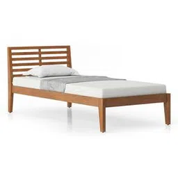 urban ladder Elwyn Solid Wood Single Size Non Storage Bed in Amber Walnut Finish-picture-22