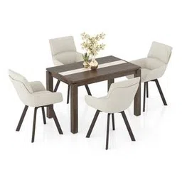 urban ladder Atlas Crest Solid Wood 4 Seater Dining Set in-picture-3