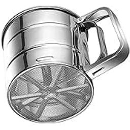 Stainless Steel Flour Sifter Manual Hand Press Design, Large Capacity Atta Chhani for Baking, Sugar, Coffee Powder – Corrosion Resistant Kitchen Sieve Cup for Home Use-image-76