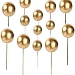 Royals Cake Ball Topper (gold)| Cake Decorating Faux Ball Birthday Topper Fancy Cake Decor Ball | Cake Topper | Muffin Topper | Cup Cake Topper |-20