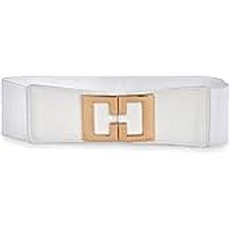 REDHORNSElastic Fabric Waist Belt for Women Dresses Square Shape Design Stretchy Ladies Belt for Saree Girls Jeans - Free Size (LD76)-image-6