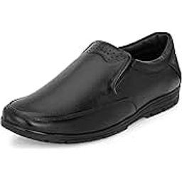 Blue Leather By CentrinoGenuine Leather Slip-On Men's Formal Shoe |Stylish with Soft Cushioned Insole |Trendy Non Lace-Up Design |Durable Leather with Anti-Skid Sole | Perfect for Formal Wear (3911)-image-5