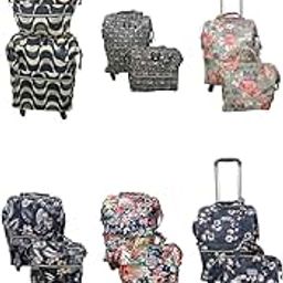 Swarn ProductsBackpack with Trolley for Carrying Grocery.Item,Travelling Backpack,Expandable Luggage,4 Wheels-(Set of -2)-(Random Design), Multicolor-(Pack of one)-image-47
