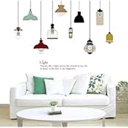 rawpockets Vinyl Hanging Decor Light Lamps With Quote Self Adhesive Wall Sticker, 10x990 mm-image-47