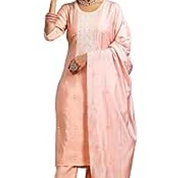 libas LibasWomen's Silk Blend Embroidered Kurta Set-picture-3
