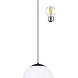Homenique Adjustable Hanging Light Fixture, Golden Globe Lampshade Pendant Indoor Hanging Light Fixture (Gold)-image-37