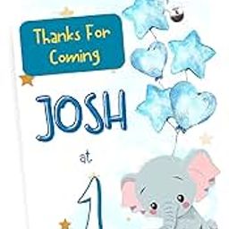 Yellow Nuts Personalized Thank You Tags Cards for Return Gifts 40 Pcs Gift Tags for Presents with String Jungle Theme (Elephant Design)-image-61