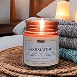 Floryn Decor Scented Candles for Home Decor Gift Set | Romantic Candles for Return Gift | Pure Soy Wax & Long Burning Fragrance Candles | Scent- Sandalwood, 80 g-image-12