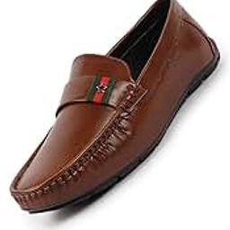 FAUSTOBasics Men's Textured Outdoor Classic Moccasin Loafer Shoes (6-12 UK)-image-2