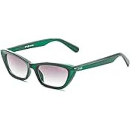 IRUS100% UV protected sunglasses for Women | Size- Medium | Shape- Cat Eye | Model- IRS1210C5SG (Green)-image-58