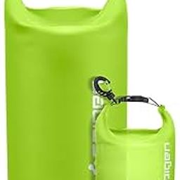 SpigenAquaShield Waterproof Dry Bag Backpack A630, 20L & 2L Lightweight Dry Storage Bag for Travel, Swimming, Boating, Kayaking, Camping and Beach (Pack of 2) - Cactus Green-image-90