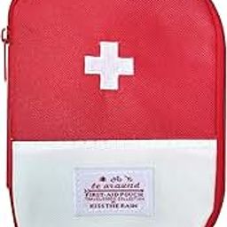 WishLotusTravel Mini First Aid Pouch, Portable Mini First Aid Kit Storage Bag for Medicine Boxes Medical Kits Empty Bag for Sports Camping Hiking Outdoor Activities Emergency, Red, 6.5*5.1*0.6in,-picture-46