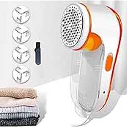 Suzec Lint Remover for Clothes - Fabric Shaver Tint and Dust Remover (White & Orange)-picture-31