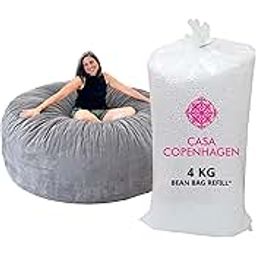 Casa Copenhagen Premium Virgin Grade Thermocol Balls Refill for Pillows, Sofa, Bean Bags, Soft Toys & Beans for Bean Bag Refill 4 Kg (White)-picture-10