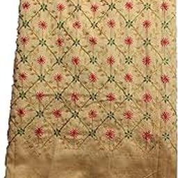 GenericWomen Blouse Piece (Unstitched) Heavy Embroidery Golden Work1Mtr Blouse matrials-picture-20
