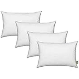 DREAMVIO Rotto Vaccum Packed Microfiber Rectangular Cushion Pillow Inserts or Fillers for Sofa & Bed - Pack of 4, 12" X 18" (White, Dv_Rotto_Plw41218Flr0001)-image-62