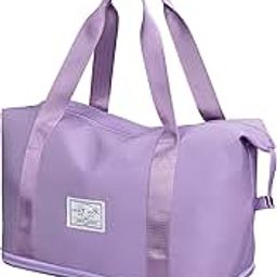 GenericSPARROWFLY Multi Purpose Travel Duffel Bag with Dry and Wet Separate Pocket, Lightweight Waterproof Backpack Carry Luggage Bag (Purple)-image-57