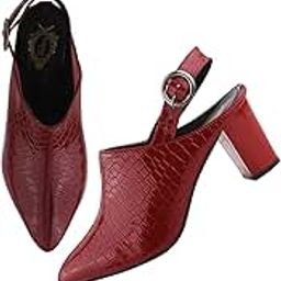 ShoetopiaCroco Print Stylish Pointed Toe Pumps for Women & Girls-image-90