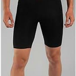 JUST RIDERCompression Sport Running Yoga Gym Cycling Half Short Black Workout Tight for Men-image-50