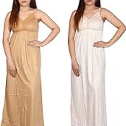RylieCotton Slips for Women-Bra Slips for Women-Full Length Slip- Women Sexy Nighty Inner Wear Combo Pack of 2.-image-13