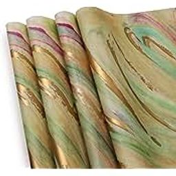 KidsyWinsy Handpainted Gift Wrapping Paper Sheets (Waves Print, Pack Of 6) With Tags, Ribbon Bows, Confetti | Gift Wrap Paper For Packing | Wrapping Sheets For Birthday, Wedding Anniversary, Festive Occasions-image-32