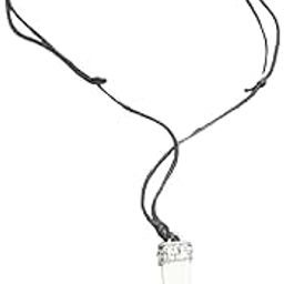 THE MEN THINGNecklace for Men - Faux Ivory Tusk Pendant, Antique Silver Crown with Black Cotton Cord Adjustable Necklace for Men and Boys.-image-95