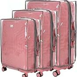 EkalfastSuitcase Cover Combo for Hard/Soft Luggage Trolley Bags, (Size-20, Size-24, Size-28) Transparent Protective Covers PVC Fabric Waterproof-image-58