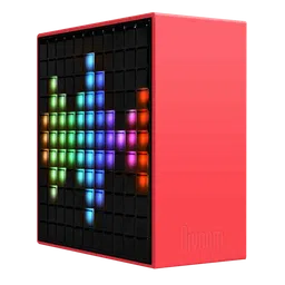 Divoom Timeboxwith Built- in Clock & Alarm Smart Speaker (App Controlled Pixel Art Creation, Red) image 2