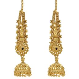 missmister Gold Plated double umbrella Ethnic Earwire Jhumki earrings for Women-picture-1