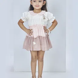 Peppermint Girls Flutter Sleeve Fit & Flare Dress-image-86