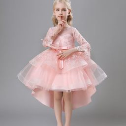 JC SPARKLE Girls Bell Sleeve Fit & Flare  Dress-image-69