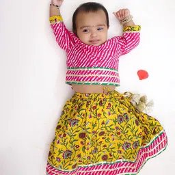 BownBee Girls Printed Pure Cotton Ready to Wear Lehenga & Choli-picture-29