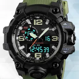 Otage Men Printed Dial & Textured Straps Analogue and Digital Watch Otg 1155 Green1-9