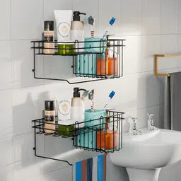 RUBOXA Black Set of 2 Regular Multi-Utility Organisers-128