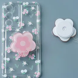 PEEPERLY Back Cover Case for Samsung Galaxy S22 Cute Korean Floral Gripper Case-24