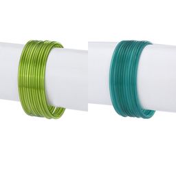1ST TIME Set Of 24 Green Alloy Bangles-picture-12