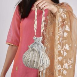 Anouk Embellished Lotus Potli-image-73