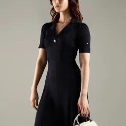 Tommy Hilfiger Women Shirt Collar Fit and Flare Dress-image-52