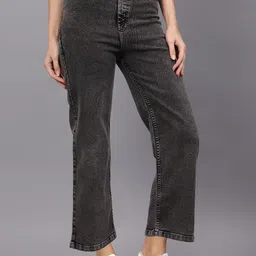 TYFFYN Women Flared High-Rise Highly Distressed Light Fade Stretchable Jeans-image-99