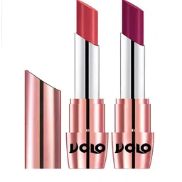 VOLO Set Of 2 Creme Matte Lipstick 3.5g Each - Magenta 633-Peach 645-29